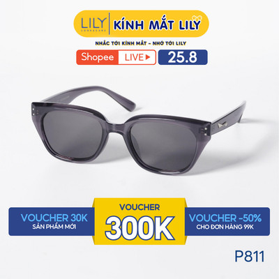 Kính mát thời trang nam nữ LILYEYEWEAR chất liệu nhựa cao cấp, mắt kính phân cực chống UV400 kiểu dáng thời trang P811