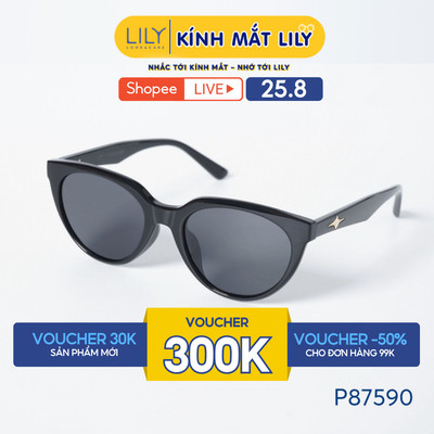 Kính mát thời trang nam nữ LILYEYEWEAR chất liệu nhựa cao cấp, mắt kính phân cực chống UV400 kiểu đáng thời trang P87590