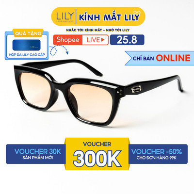 Gọng kính mát thời trang nam nữ LILYEYEWEAR chất liệu nhựa cao cấp chắc chắn màu sắc và kiểu dáng hiện đại KC47