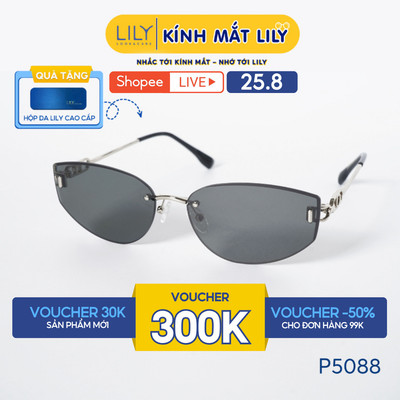 Kính mát gọng khoan thời trang LILYEYEWEAR chất liệu nhựa cao cấp, phân cực chống UV400, kiểu dáng thời trang P5088