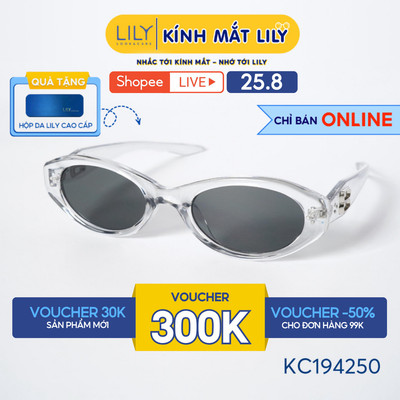 Kính mát thời trang nam nữ LILYEYEWEAR chất liệu nhựa cao cấp, mắt kính chống UV400, kiểu dáng màu sắc hiện đại KC194250
