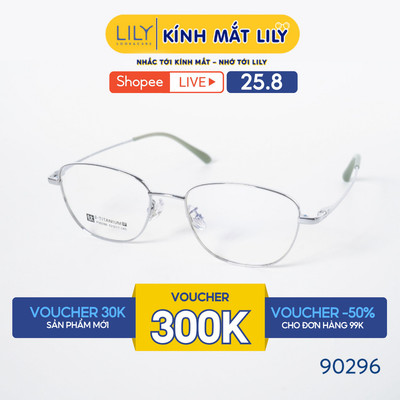 Gọng kính mắt mèo nam nữ LILYEYEWEAR chất liệu B-Titanium cao cấp chắc chắn kiểu dáng hiện đại màu sắc thời trang 90296
