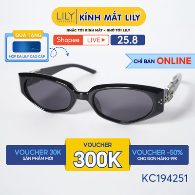 Kính mát thời trang nam nữ LILYEYEWEAR chất liệu nhựa cao cấp, mắt kính chống UV400, màu sắc kiểu dáng hiện đại KC194251