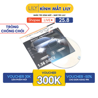 Tròng kính cận loạn chống chói Rocky Driveshield 1.56 chống chói lóa từ đèn xe, chống UV400 chống ASX bảo vệ mắt