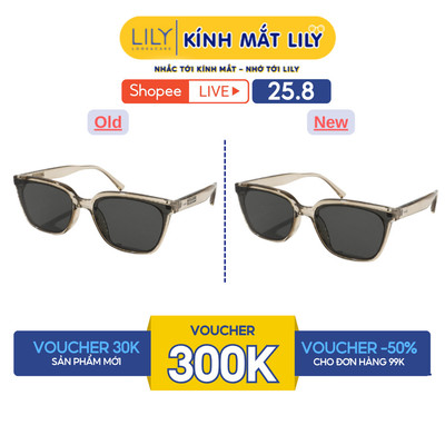 Kính mát thời trang nam nữ LILYEYEWEAR chất liệu nhựa, mắt chống UV400 kiểu dáng và màu sắc thời trang thời trang 2343