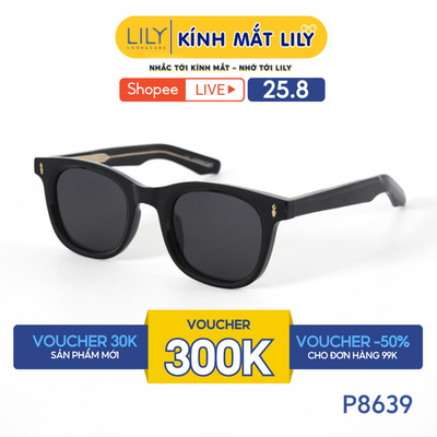 Gọng kính râm phân cực LILYEYEWEAR chất liệu nhựa cao cấp chắc chắn kiểu dáng hiện đại màu sắc thời trang P8639