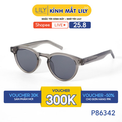 Gọng kính râm phân cực LILYEYEWEAR chất liệu nhựa cao cấp chắc chắn kiểu dáng hiện đại màu sắc thời trang P86342