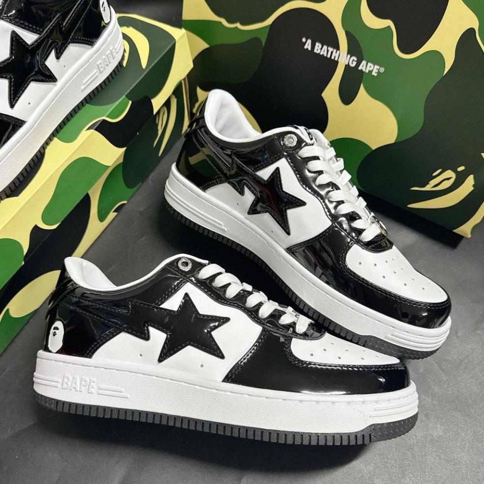 Giày thể thao AF1 BAPE đen, giày Bape sao đen