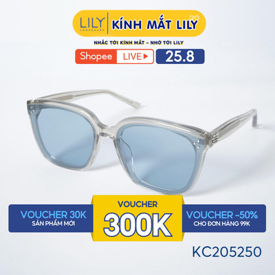 Kính mát thời trang nam nữ LILYEYEWEAR chất liệu nhựa Acetate cao cấp, mắt kính chống UV400, kiểu dáng hiện đại KC205250