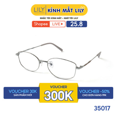Gọng kính mắt đa giác nam nữ LILYEYEWEAR chất liệu kim loại cao cấp kiểu dáng hiên đại màu sắc thời trang 35017