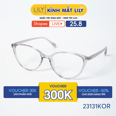 Gọng kính mắt mèo nam nữ LILYEYEWEAR chất liệu nhựa cao cấp chắc chắn, kiểu dáng hiện đại màu sắc thời trang 23131KOR