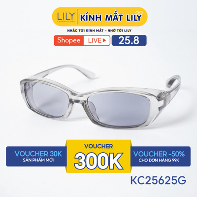 Kính chống bụi đổi màu LILYEYEWEAR chất liệu nhựa chắc chắn, mắt kính chống UV400, kiểu dáng vừa vặn bảo vệ mắt KC25625G