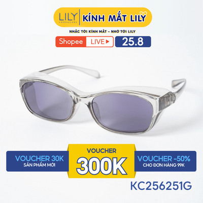 Kính chống bụi đổi màu LILYEYEWEAR chất liệu nhựa chắc chắn, mắt kính chống UV400,kiểu dáng vừa vặn bảo vệ mắt KC256251G