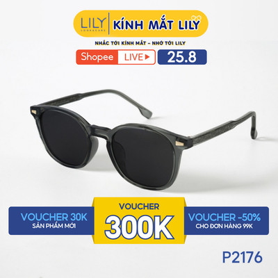 Gọng kính râm phân cực LILYEYEWEAR chất liệu nhựa nhựa cao cấp chắc chắn, kiểu dáng hiện đại màu sắc thời trang P2176