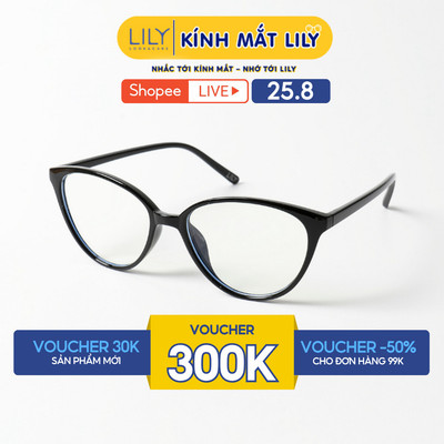 Kính mắt mèo thời trang nam nữ LILYEYEWEAR chất liệu nhựa cao cấp chắc chắn kiểu dáng hiện dại màu sắc thời trang 72130