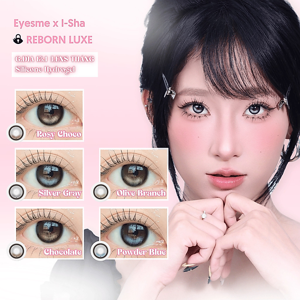 [Eyesme x I-SHA] Kính áp tròng khóa trục lưu thông nước mắt I-Sha Reborn Luxe lens 14.0mm