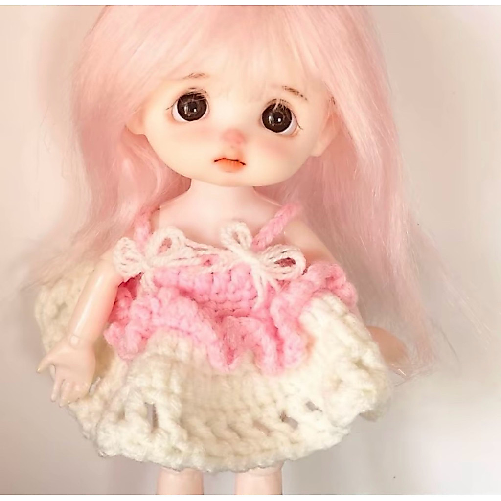 váy tiểu thư 2 tầng siêu xinh dành cho doll 16-17cm