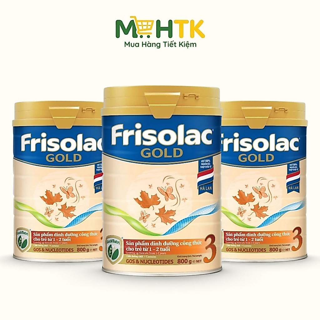 Combo 3 Sữa bột Friso Gold 3 cho trẻ từ 1 - 2 tuổi 800g