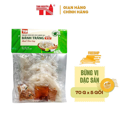 Combo 5 Bánh Tráng Vò Muối Tôm Cay Tây Ninh Tinh Nguyên (70gx5gói)