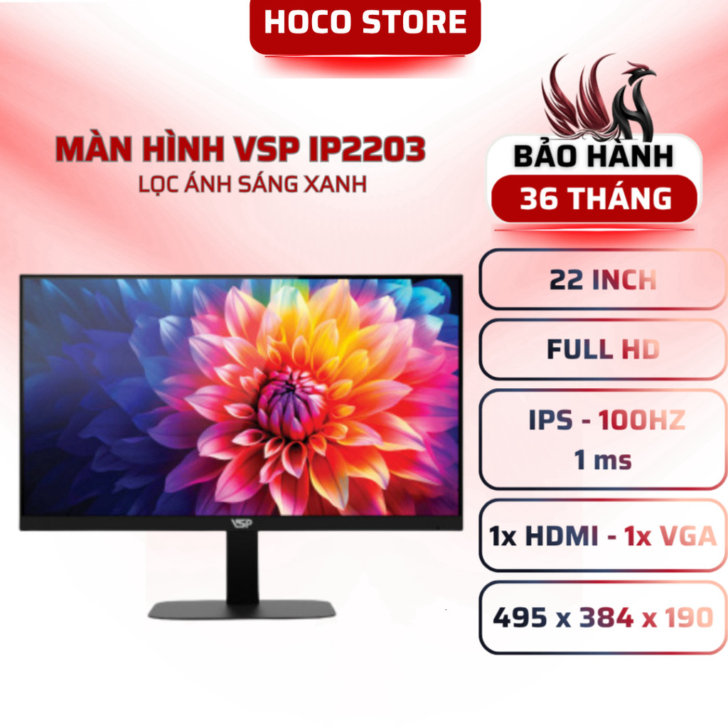 Màn Hình V2204H 21.5" FHD VA 120Hz Viền Mỏng - BẢO HÀNH 36 THÁNG - HOCOSTORE