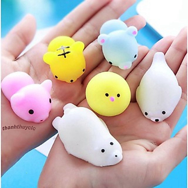 Hộp 30 Con Thú mochi xả stress - Đồ chơi thú mochi squishy