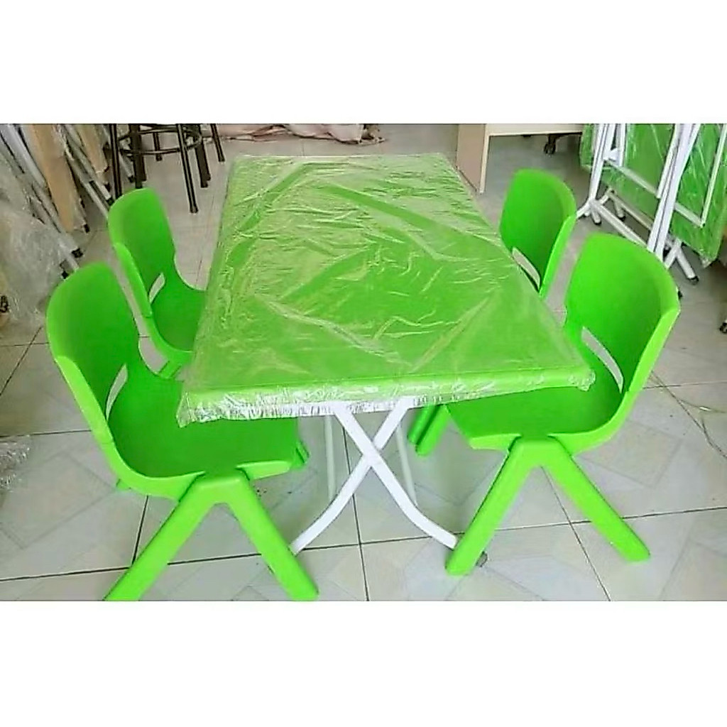 Bộ bàn ghế nhựa đúc gấp gọn cho học sinh, nhà trẻ, mần non rộng 50cm x dài 90cm x cao 50cm