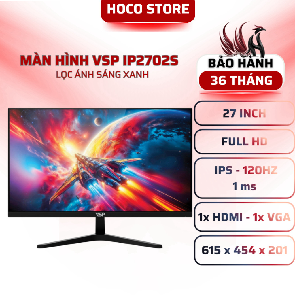 Màn Hình VSP IP2702S 27" IPS 120Hz 1ms TUV Bảo Vệ Mắt - BẢO HÀNH 36 THÁNG - HOCOSTORE