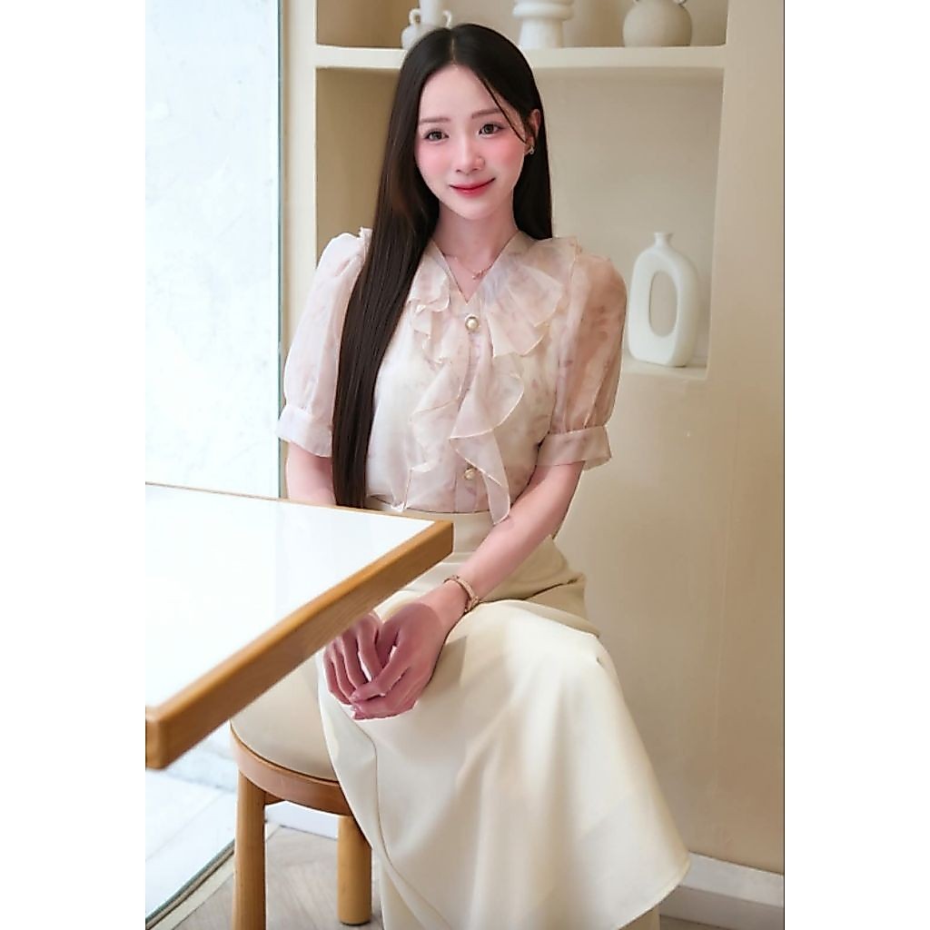 áo tơ 2 lớp hàng hiêuj adeline house
