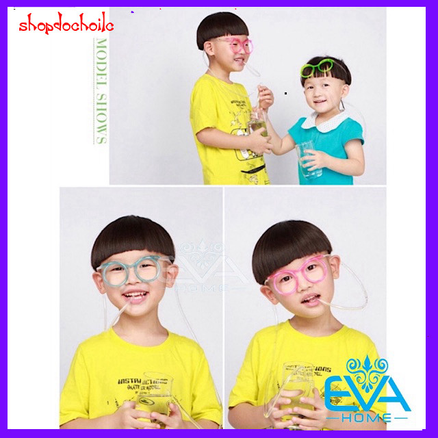 Ống Hút Mắt Kính Gọng Tròn Cute Vui Nhộn Độc Đáo M379