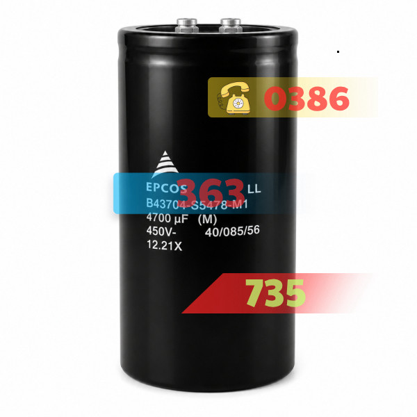 Tụ điện EPCOS B43704-A5478-M000, 450V – 4.700µF