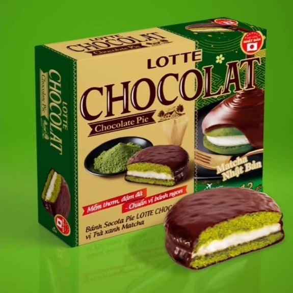 Chocolate Pie Lotte 12p matcha