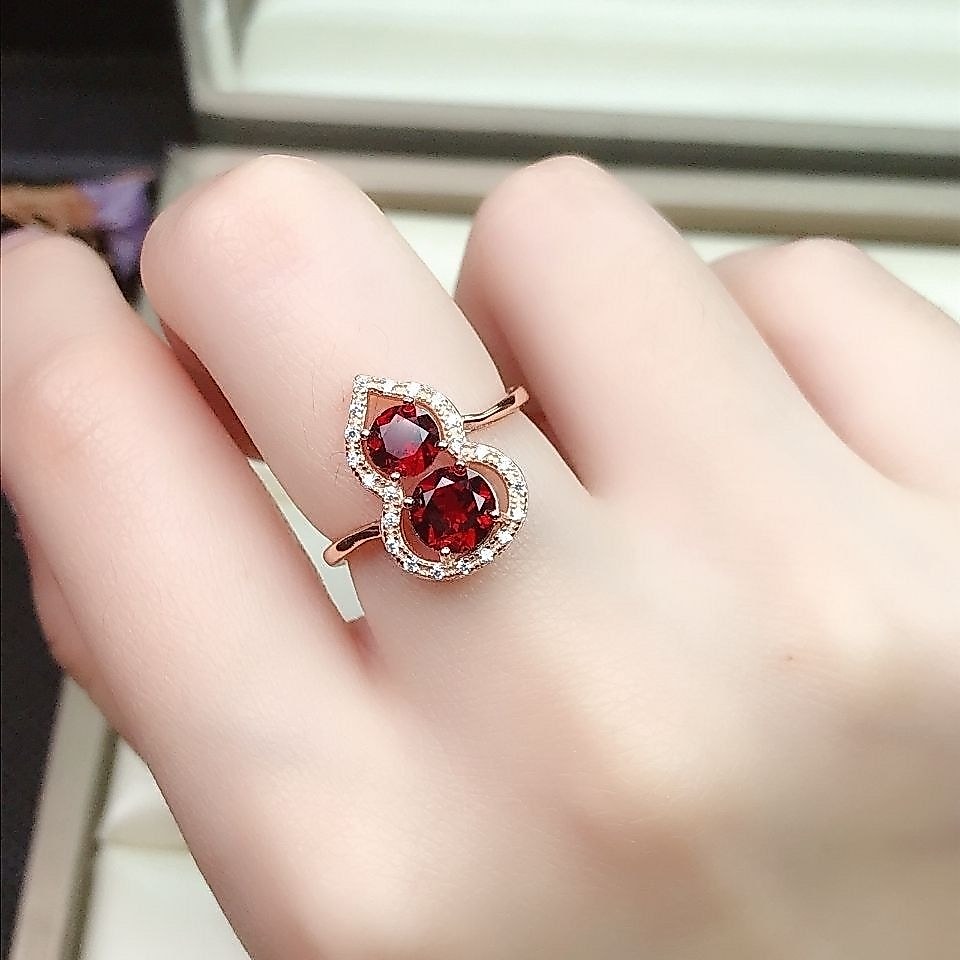 Đồng Mạ Đồng Đỏ Nhẫn Thực Tế Sống Điều Chỉnh Nhẫn Nữ Món Quà Tinh Tế Nhẫn Cao Cấp Nữ 66j23