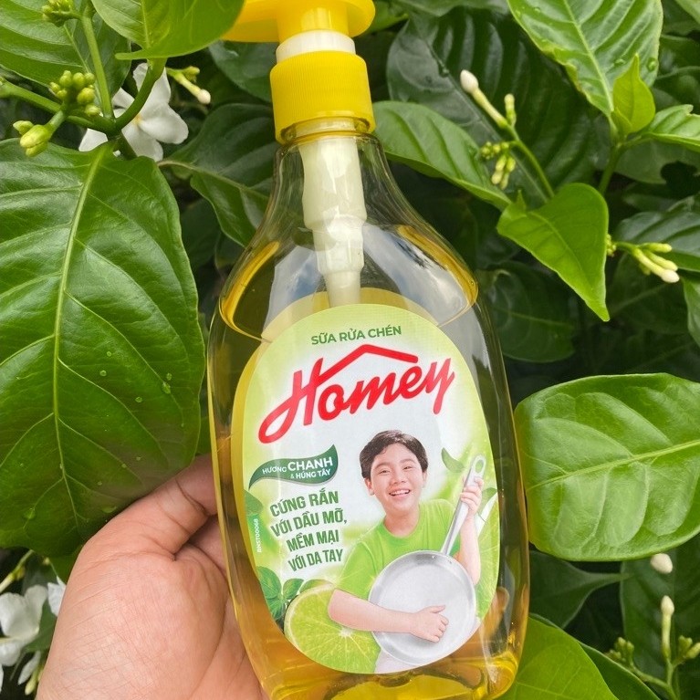 (Combo 2c) Nước Rửa Chén Homey Thơm Chanh Sạch Bong Chai 545gr