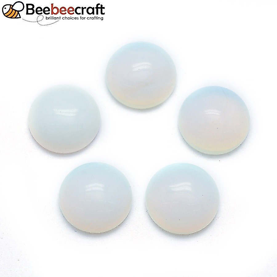 5 chiếc Opalite Cabochons Nửa tròn 12x4-5mm