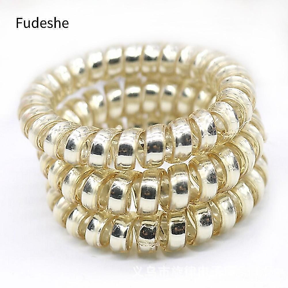 FUDESHE 10 chiếc Leopard Bán chạy Dây điện thoại đàn hồi Băng đô Scrunchie