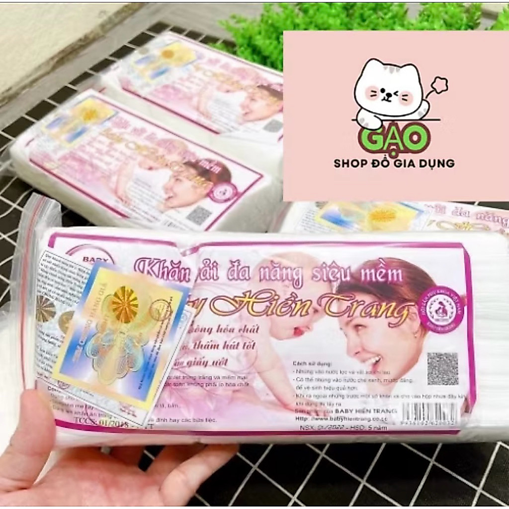 Khăn khô đa năng BABY HIỀN TRANG (gói~200gr 145-150 tờ).