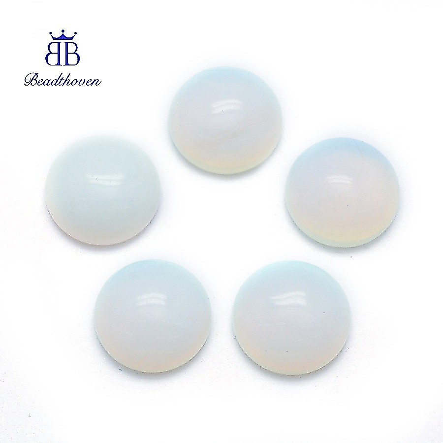 5 chiếc Opalite Cabochons Nửa tròn 12x4-5mm