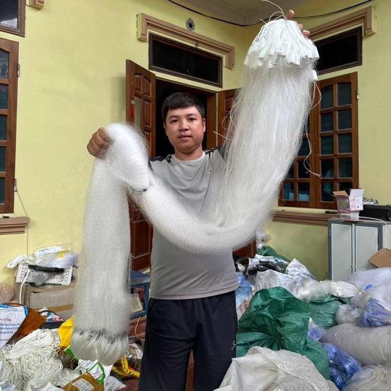 Lưới Đáng Cá Mương nổi-Lưới 3 màng cao 1,8m đánh cá Mương ,Cá đối