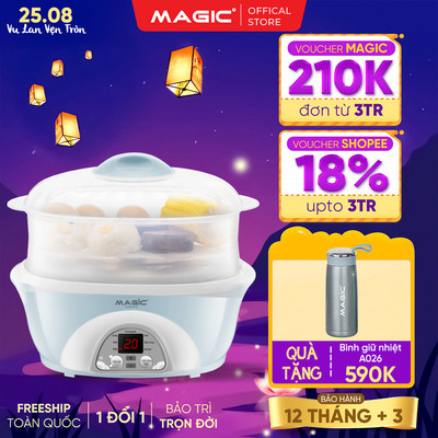 Nồi chưng yến đôi Magic A-053, công suất 300W, bảo hành 12 tháng