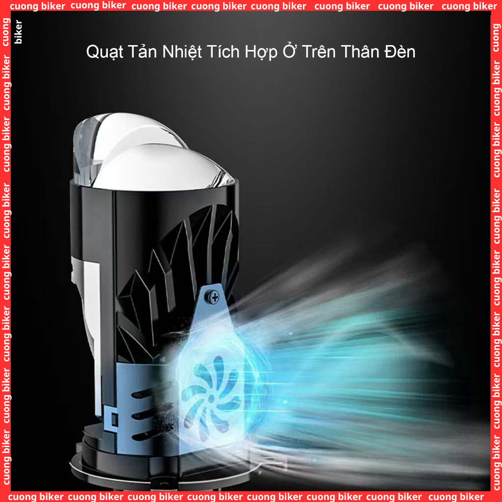 đèn bi led mini h4 v22 pro mẫu mới 2026 lắp cho wave  sirius exciter future vision.. cuongbiker