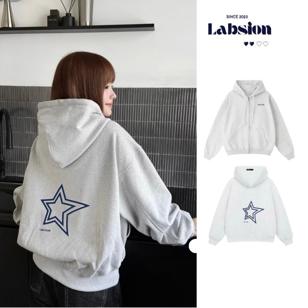 [LABSION] BOXY khoá NHỰA 2 chiều - CÓ TÚI TRONG chất NỈ 2 DA ÉP vải siêu mịn