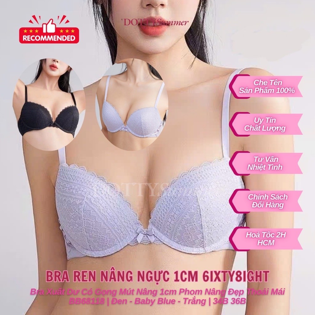 [Xuất Xịn] Áo Lót Ren Có Gọng Nâng Ngực Mút 1cm Phom Nâng Đẹp Thoải Mái 6ixty8ight