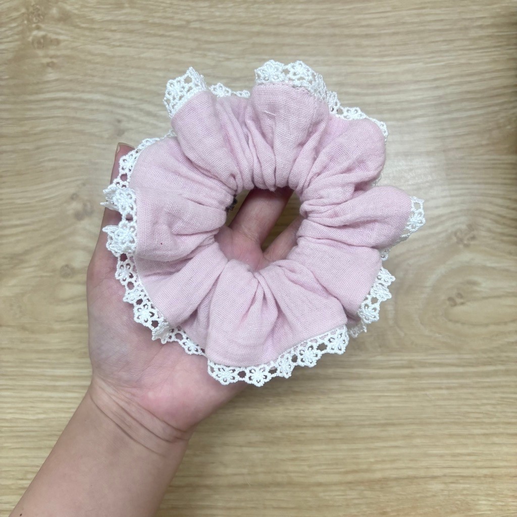 Srunchies - Dây cột tóc viền ren hoạ tiết xinh xắn #srunchies 10cm