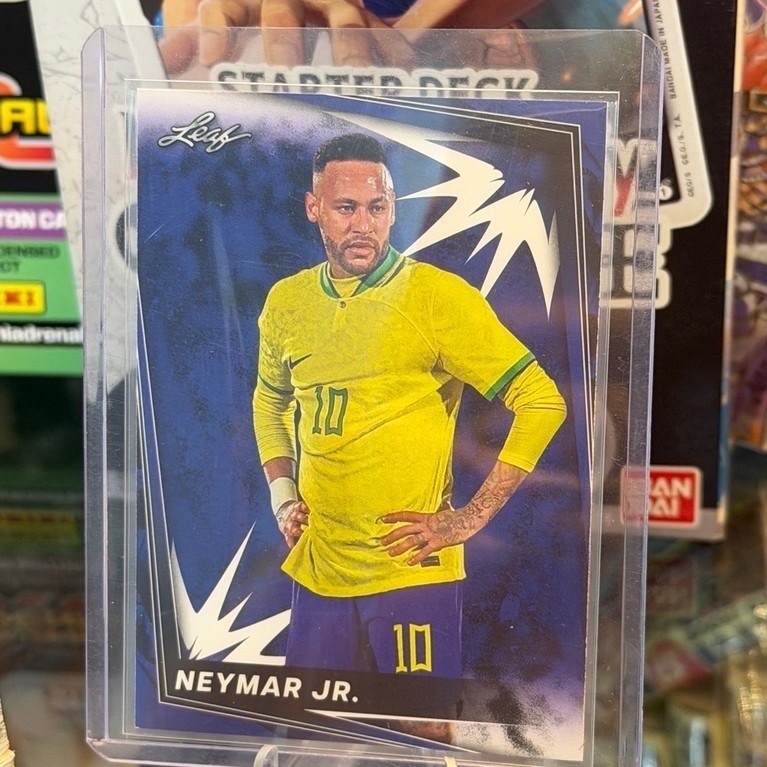 Thẻ Cầu Thủ Neymar Jr Chính Hãng Leaf 2024 Áo Brazil Blue Parallel
