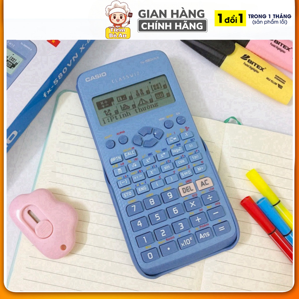 Máy Tính CASIO FX-580VN ( Màu Xanh ) - Hàng Mới Độ Chính Xác Cao - Máy Tính Giá Rẻ - Hàng Thái [ BH 