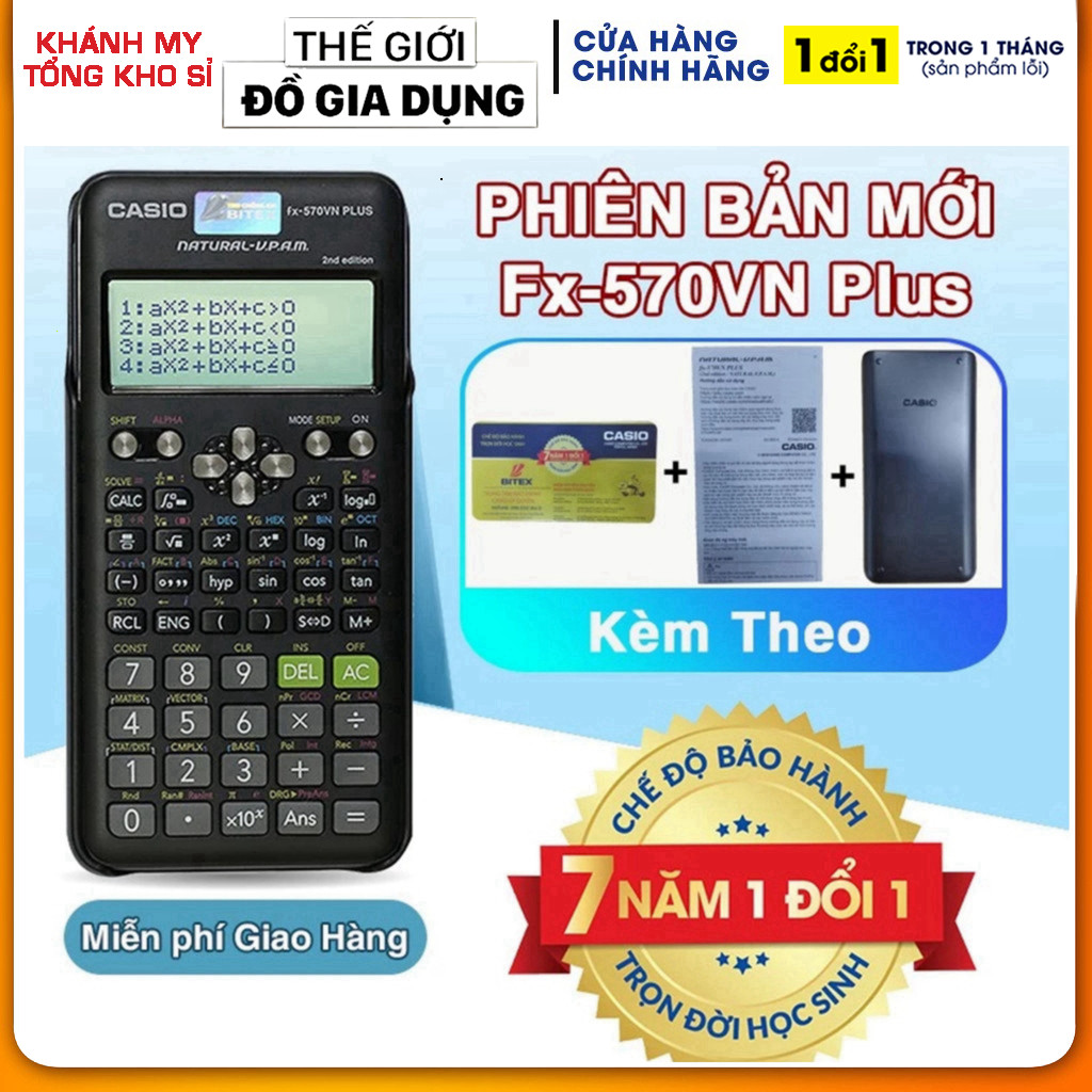 Máy tính Casio FX-570VN Plus New, Mẫu Mới - Độ Chính Xác Cao [BH 24 THÁNG]