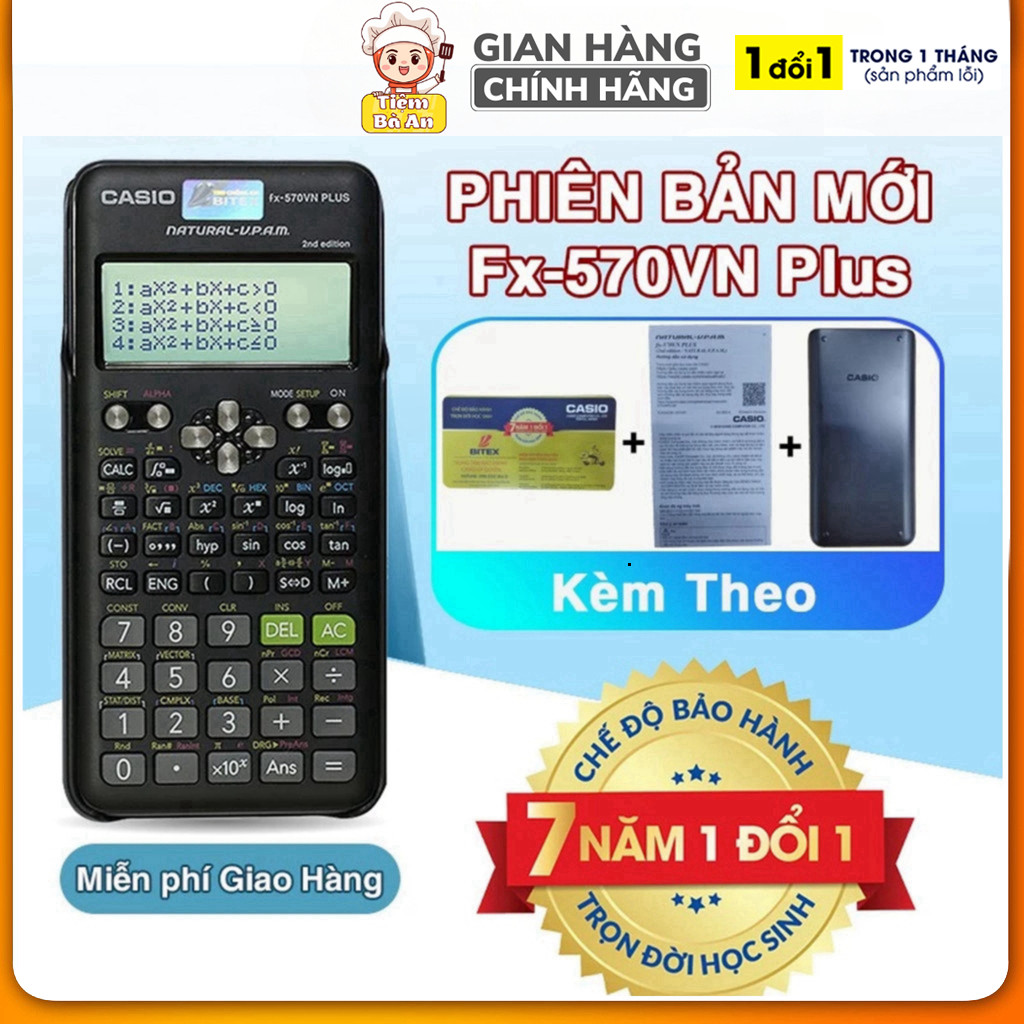 Máy tính Casio FX-570VN Plus New, Mẫu Mới - Độ Chính Xác Cao [BH 24 THÁNG]