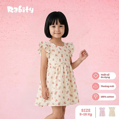   Đầm váy ngắn tay thô bé gái Rabity 950.107