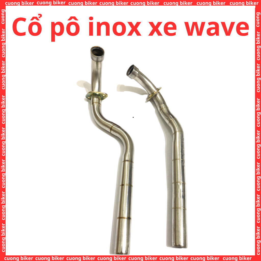 cổ pô inox gắn pô zin cho xe wave 50 100 110 dream rsx rs s blade không gỉ dùng để thay thế cổ pô zi