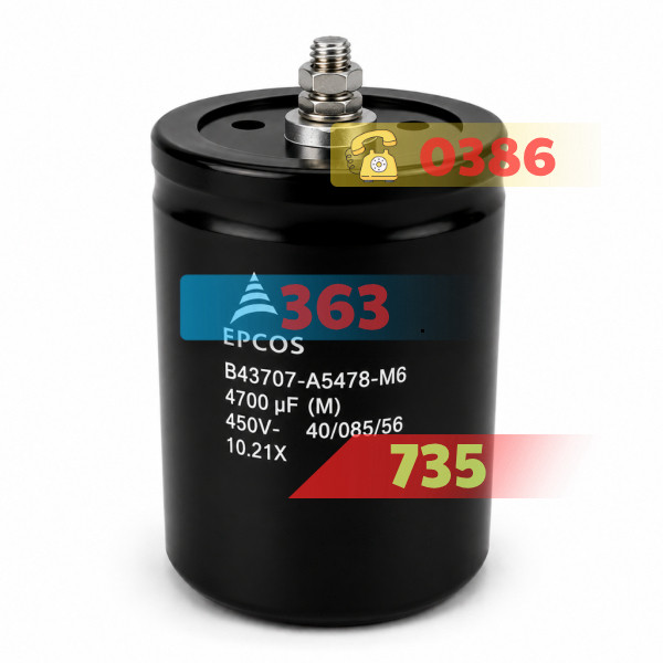 Tụ điện EPCOS B43707-A5478-M600, 450V – 4.700µF